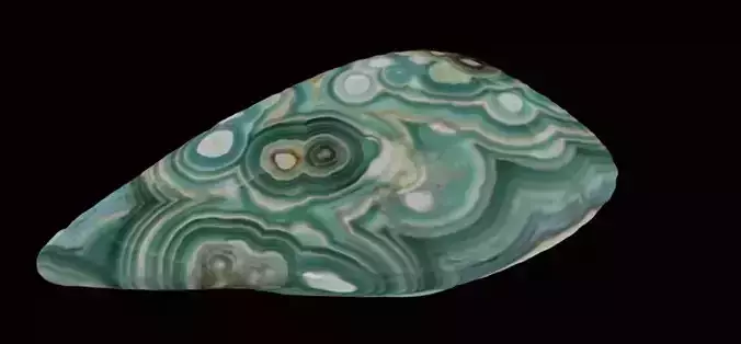 Agate gem green 20 3D model
