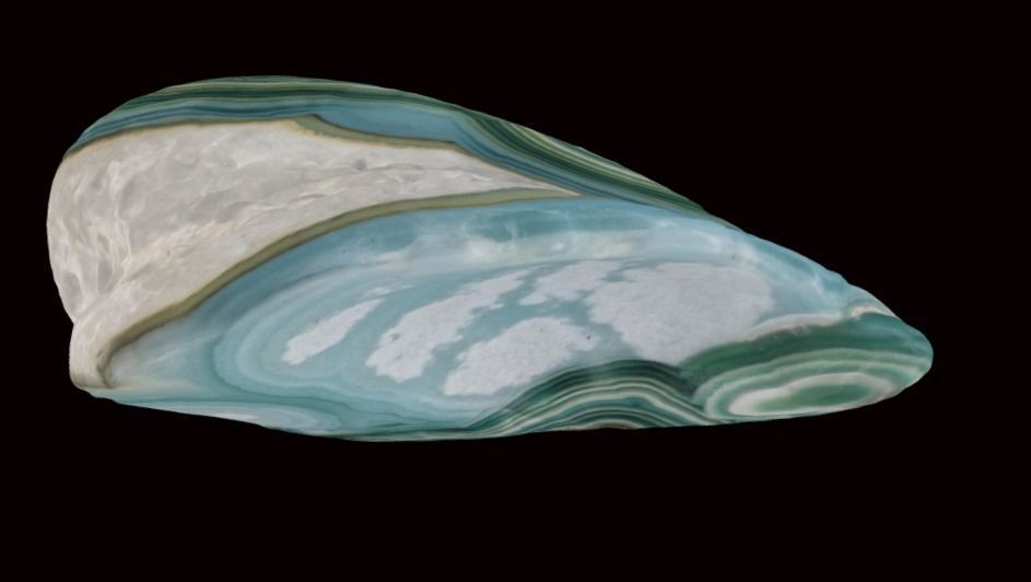 Agate gem green 20 3D model_2