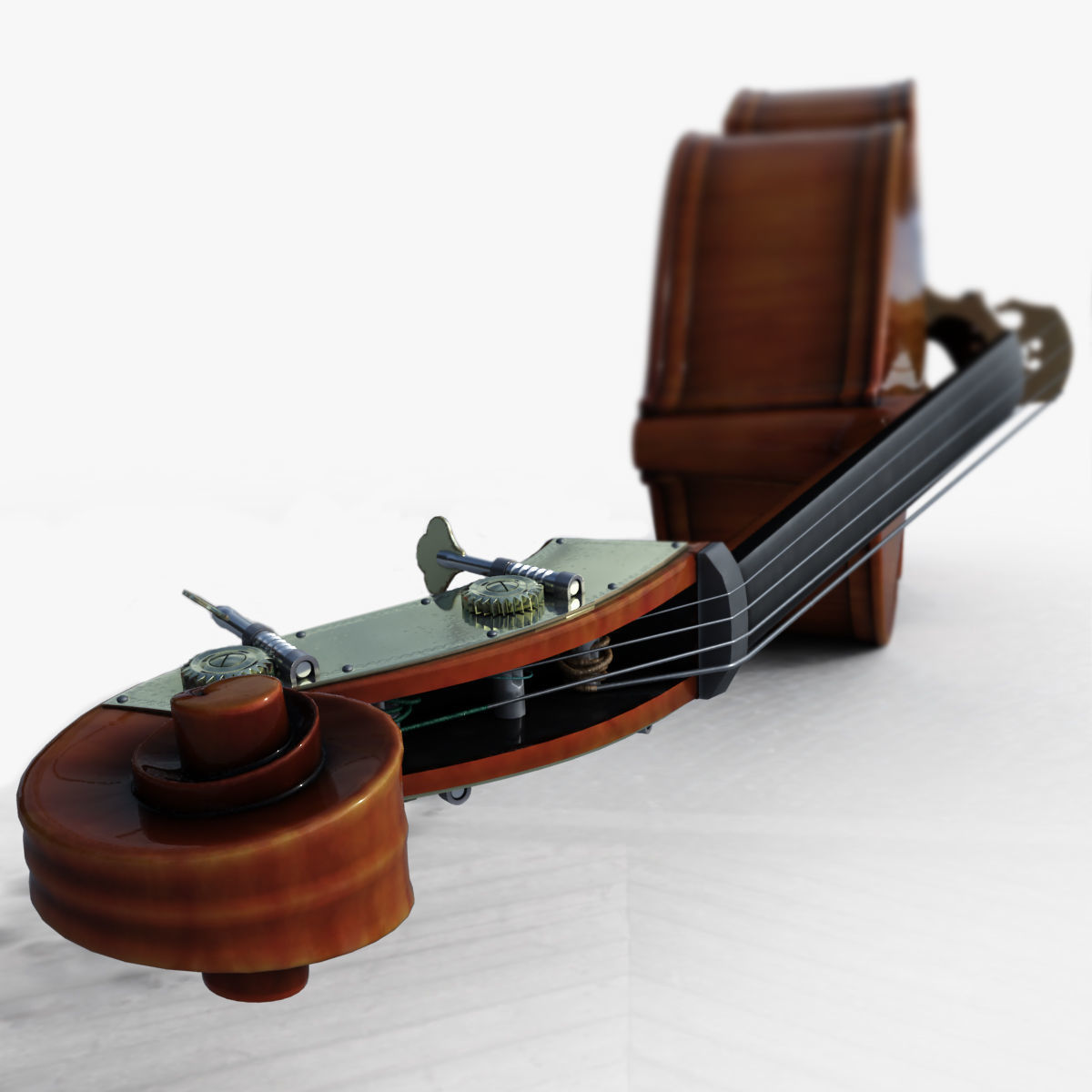 Contrabass double bass 3D model_2