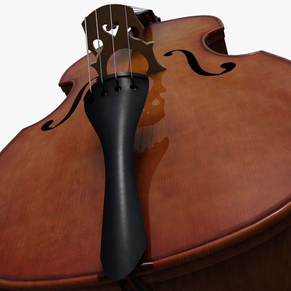 Contrabass double bass 3D model_4
