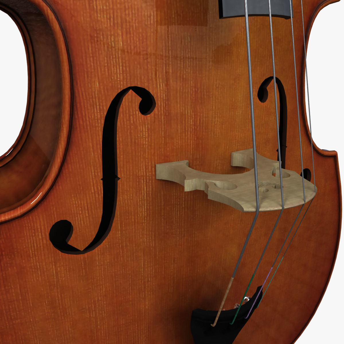 Contrabass double bass 3D model_1