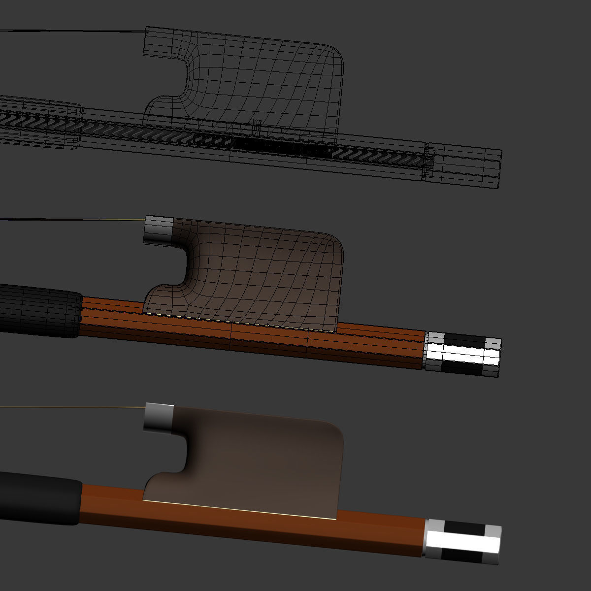 Contrabass double bass 3D model_21