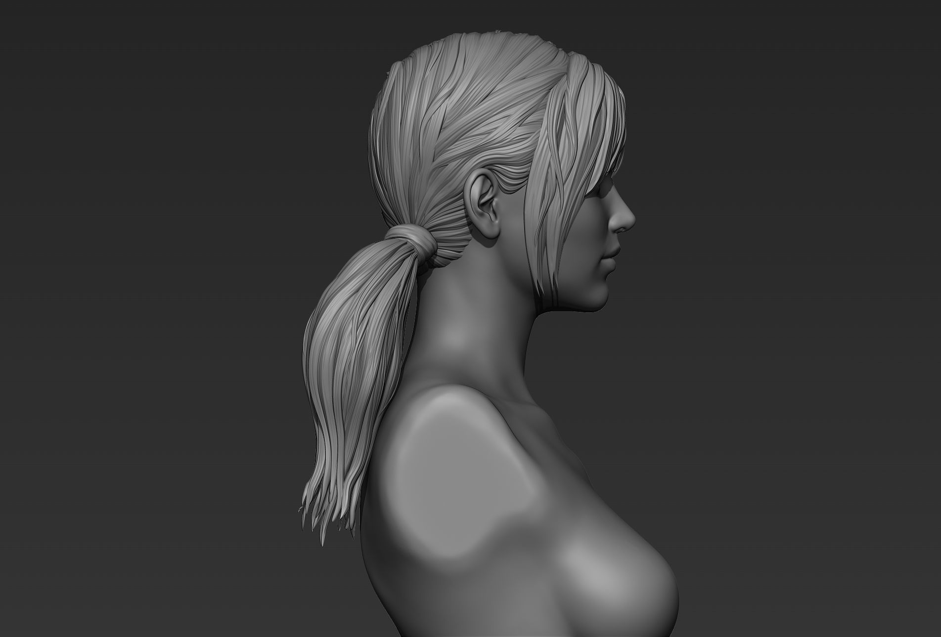 Hair 08 3D model_3