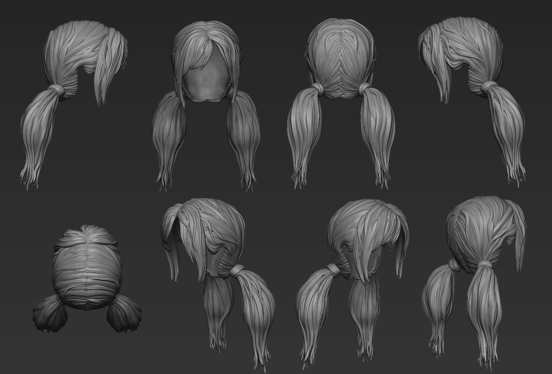 Hair 08 3D model_13