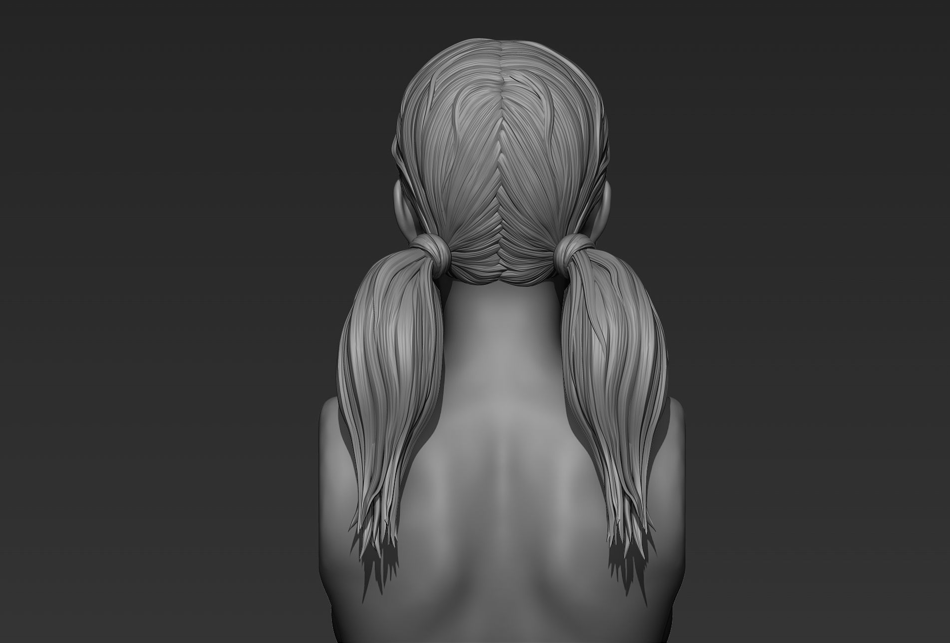 Hair 08 3D model_4