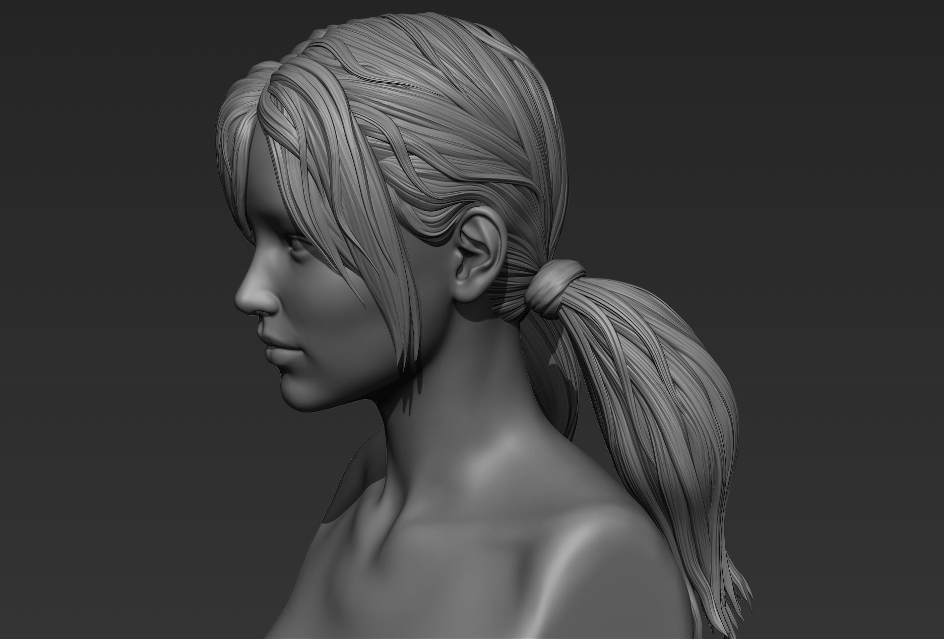 Hair 08 3D model_6