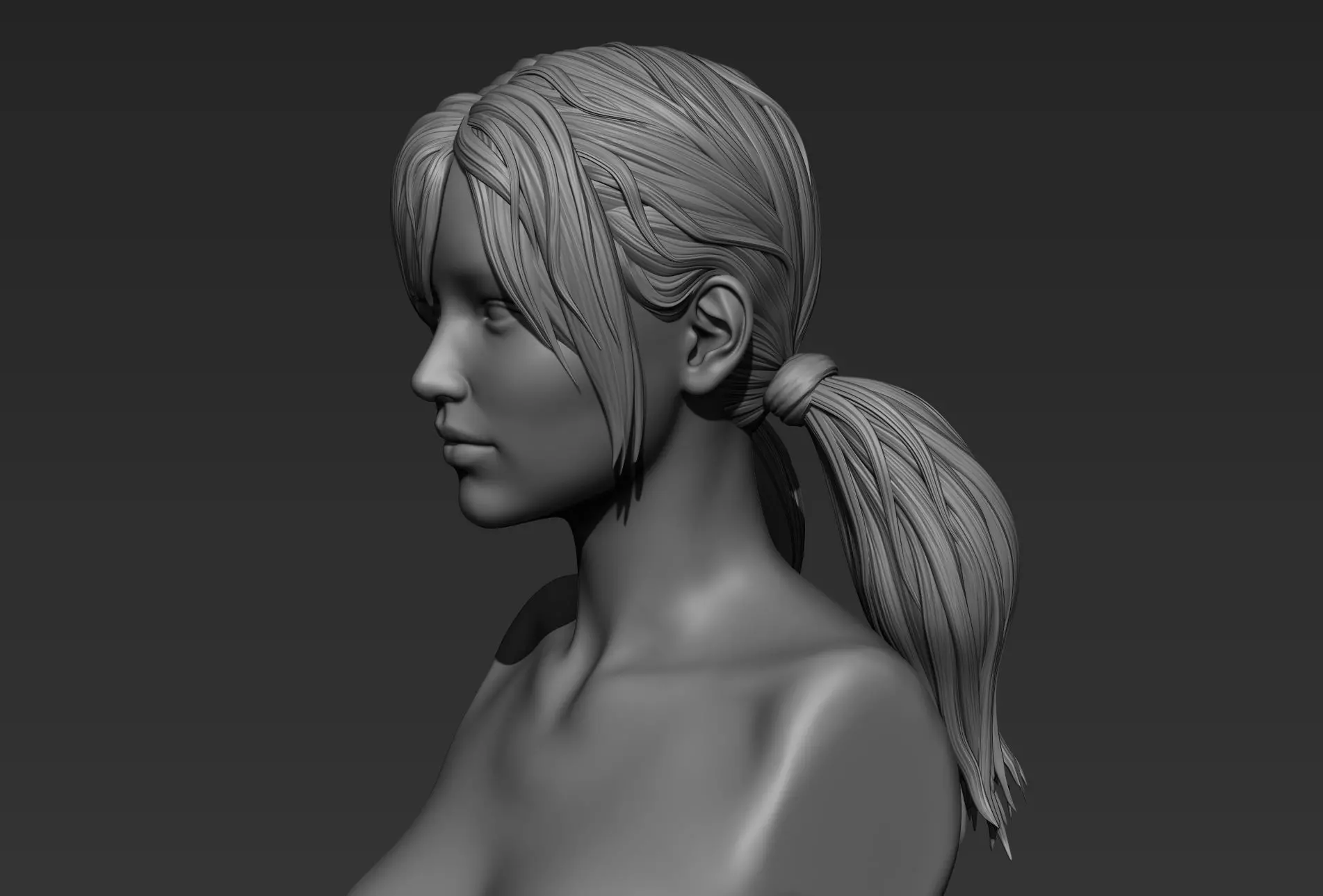 Hair 08 3D model_0