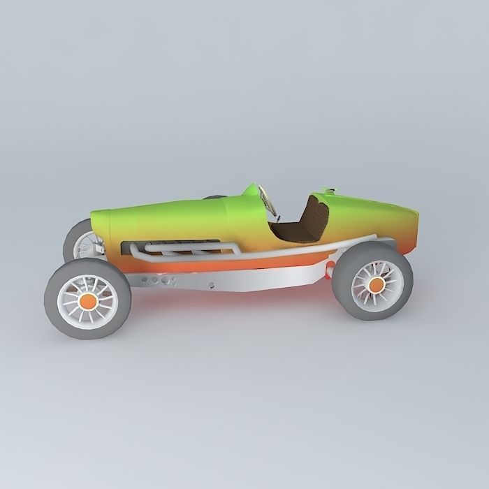 Bugatti 35B modified Free 3D model_2