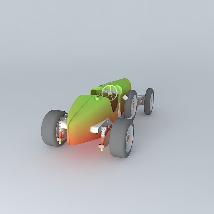 Bugatti 35B modified Free 3D model_1