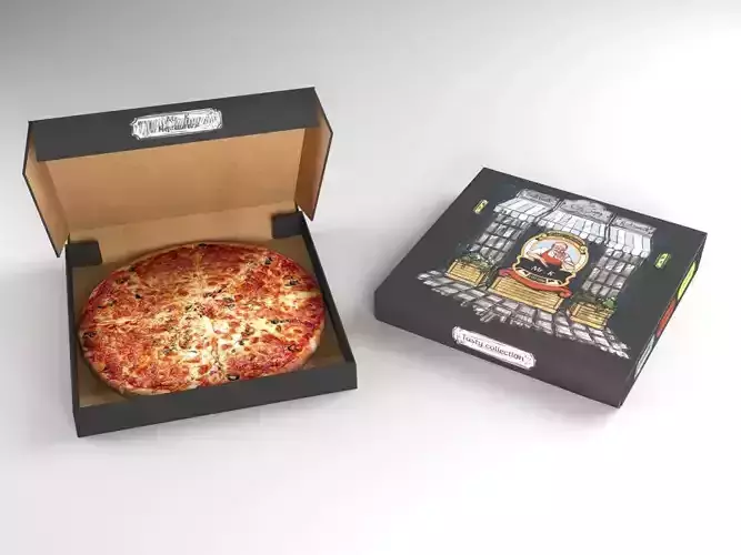 Pizza Package Low-poly 3D model