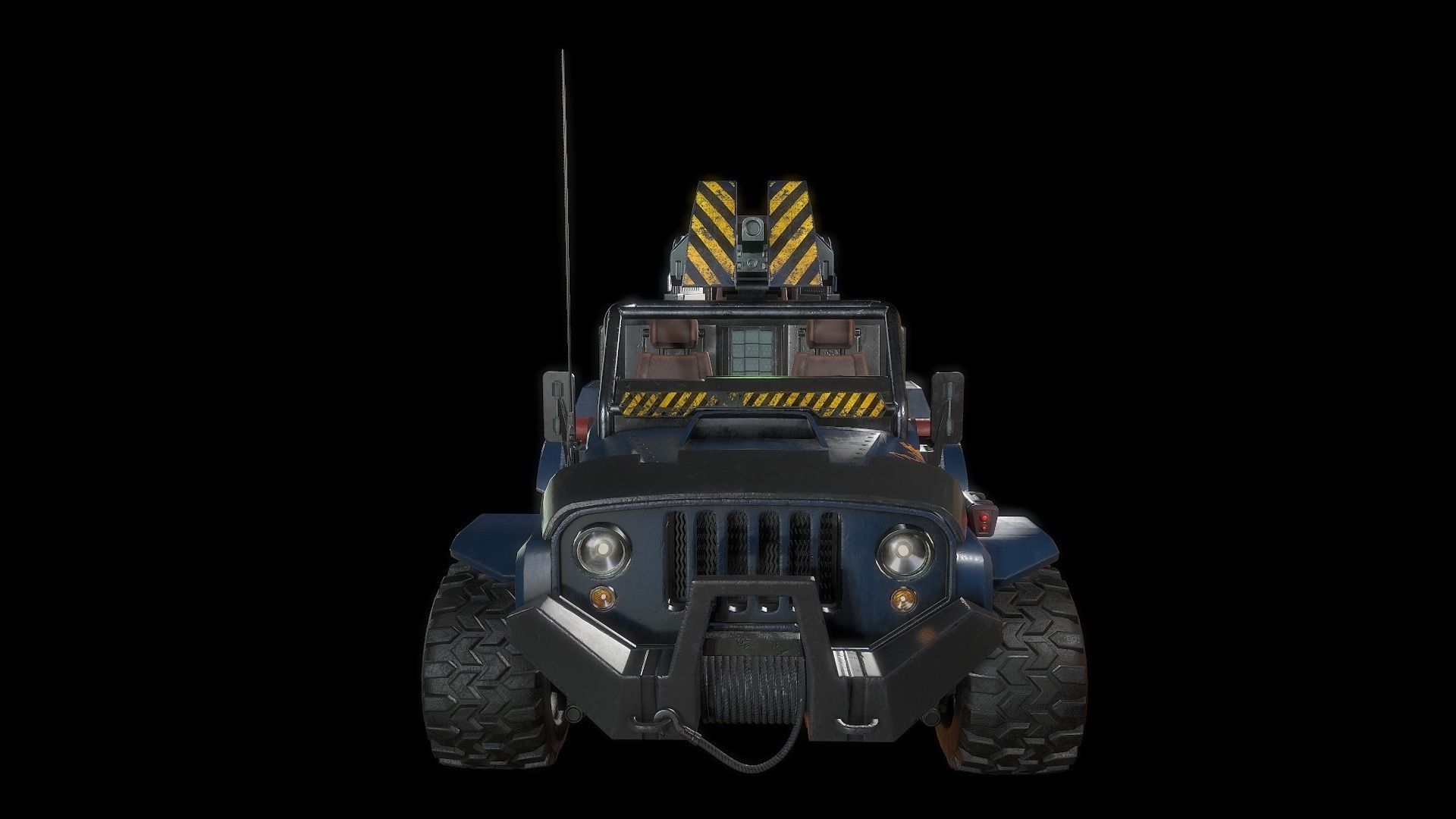 Jeep LowPoly fallout Low-poly 3D model_10