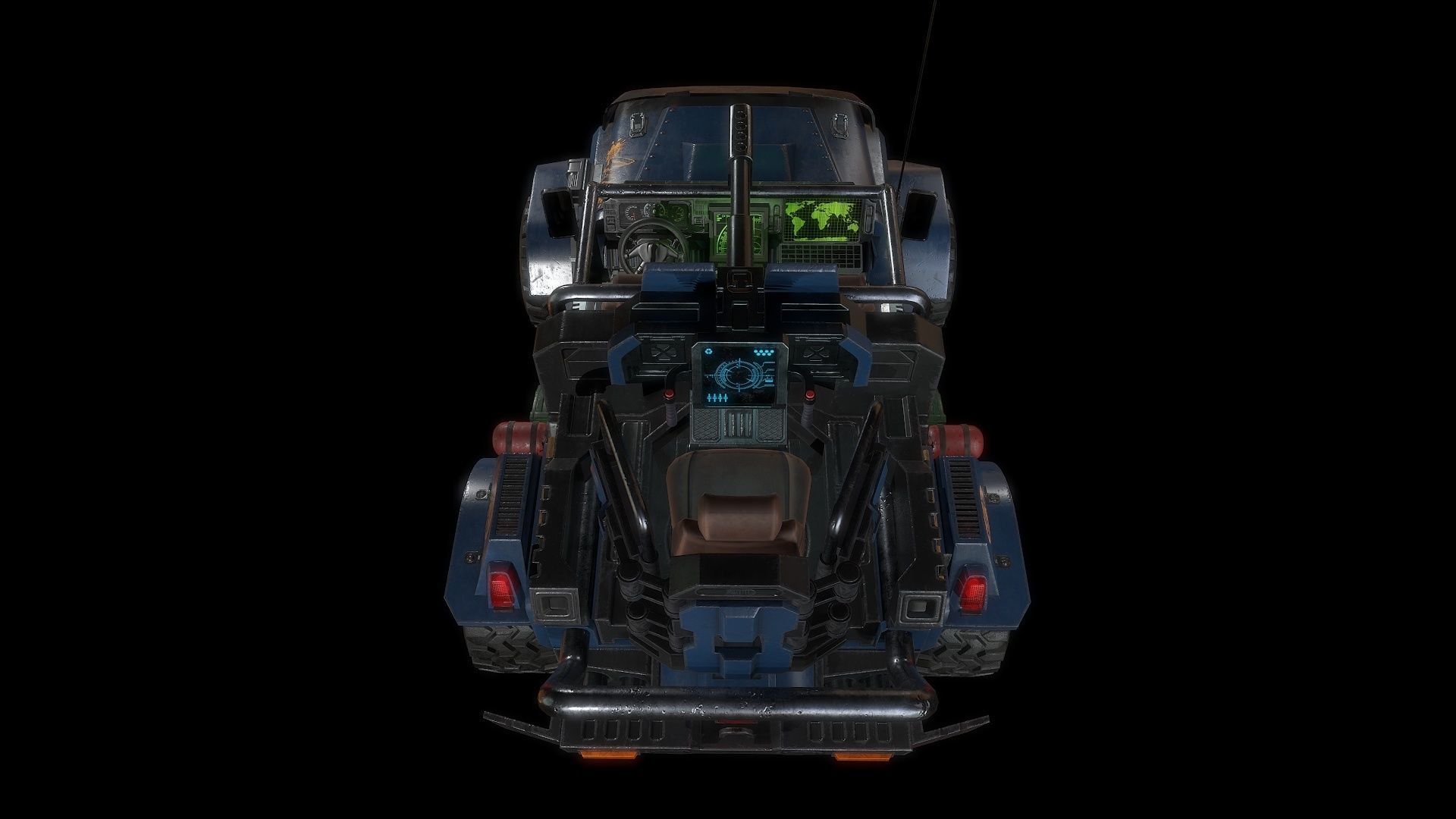 Jeep LowPoly fallout Low-poly 3D model_6