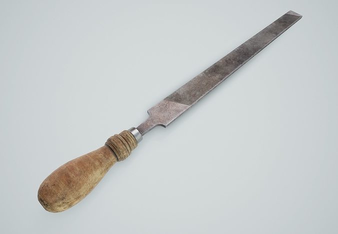 Hand File Rasp PBR Game Ready Low-poly 3D model