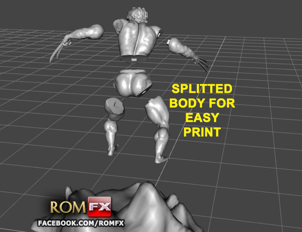 Wolverine Weapon X - Figure Printable 3D print model_21