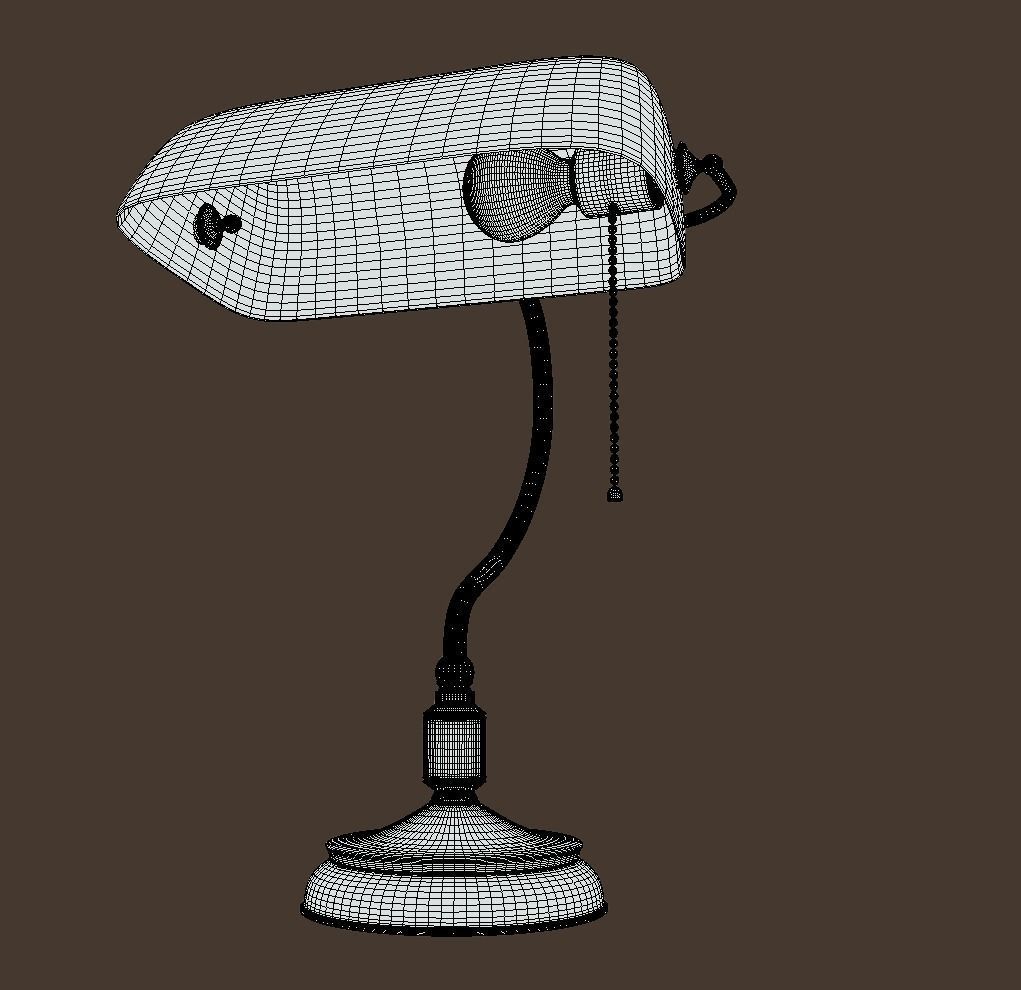 Bankers Lamp 3D model_3