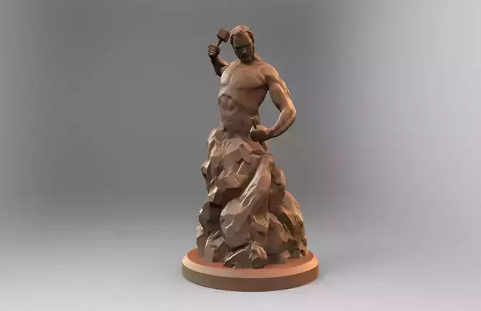 Self sculpting man 3D print model