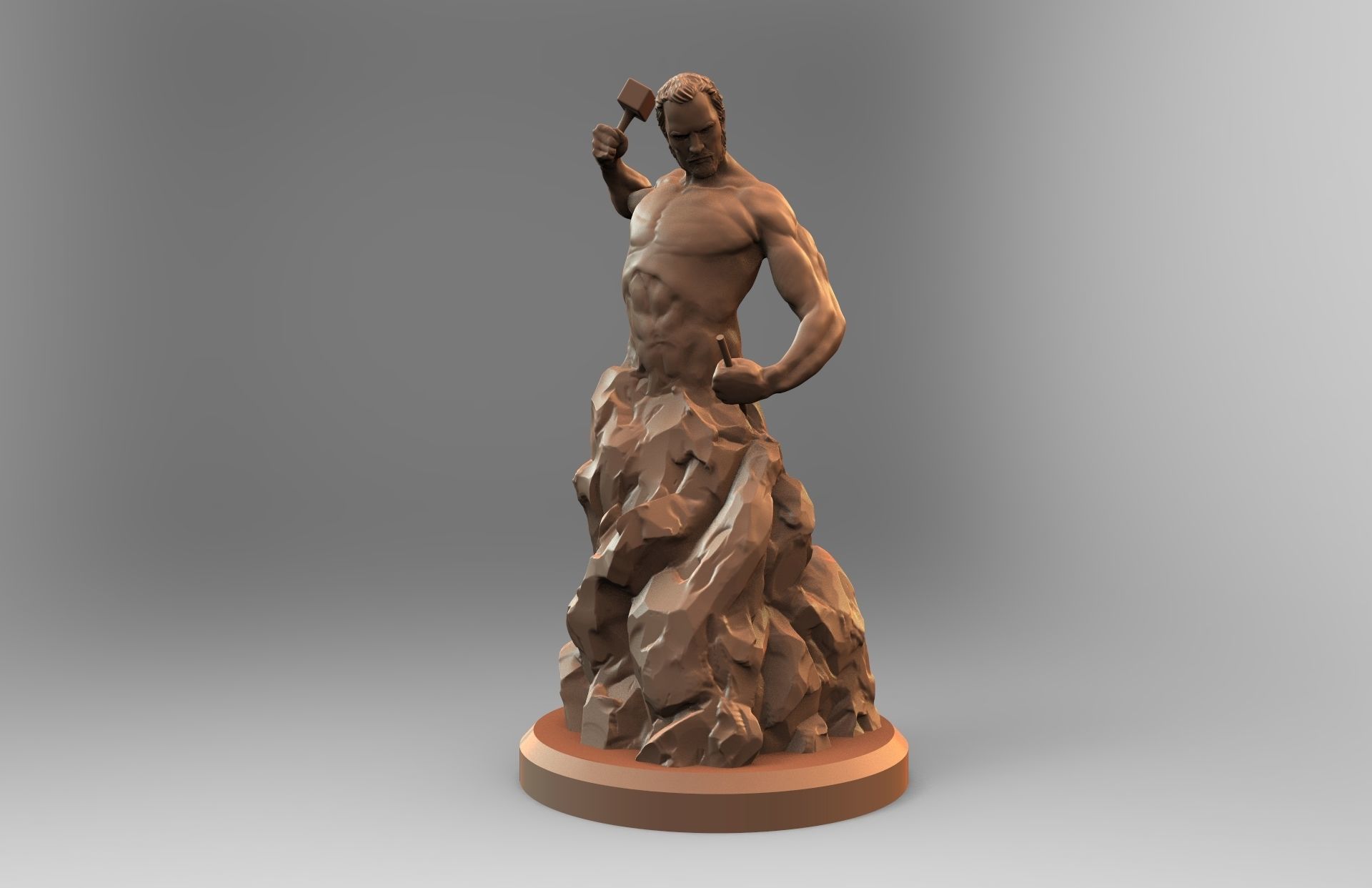 Self sculpting man 3D model 3D printable | CGTrader