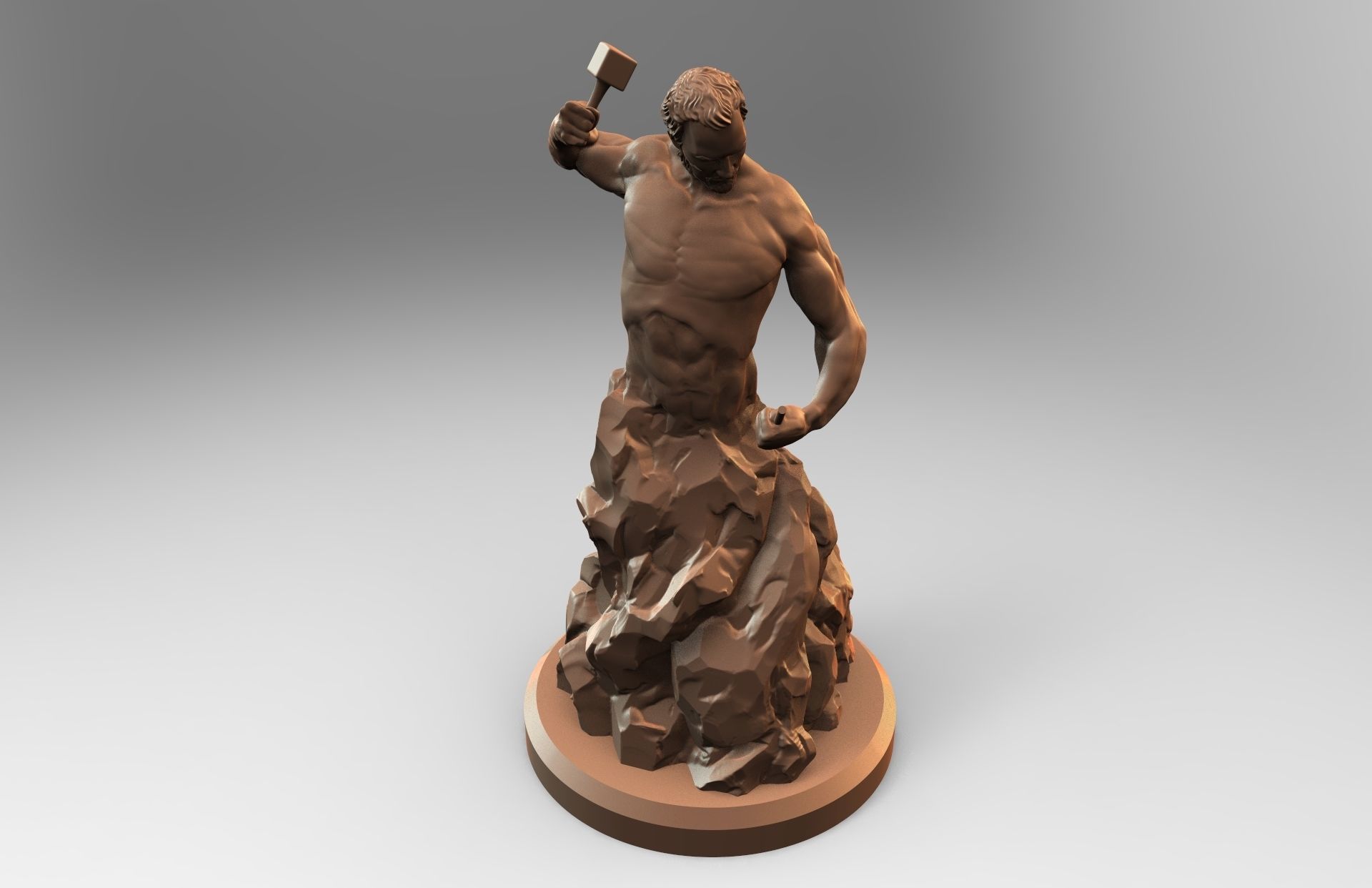 Self sculpting man 3D model 3D printable | CGTrader