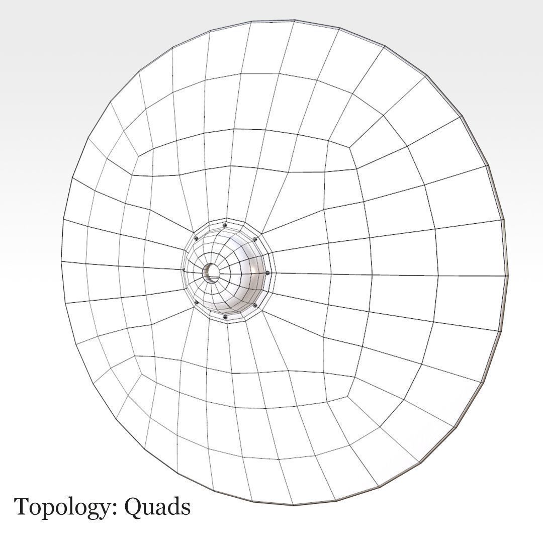 Targe viking shield Low-poly 3D model_10