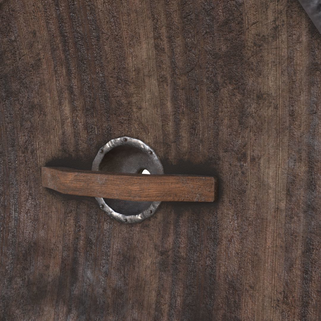 Targe viking shield Low-poly 3D model_5