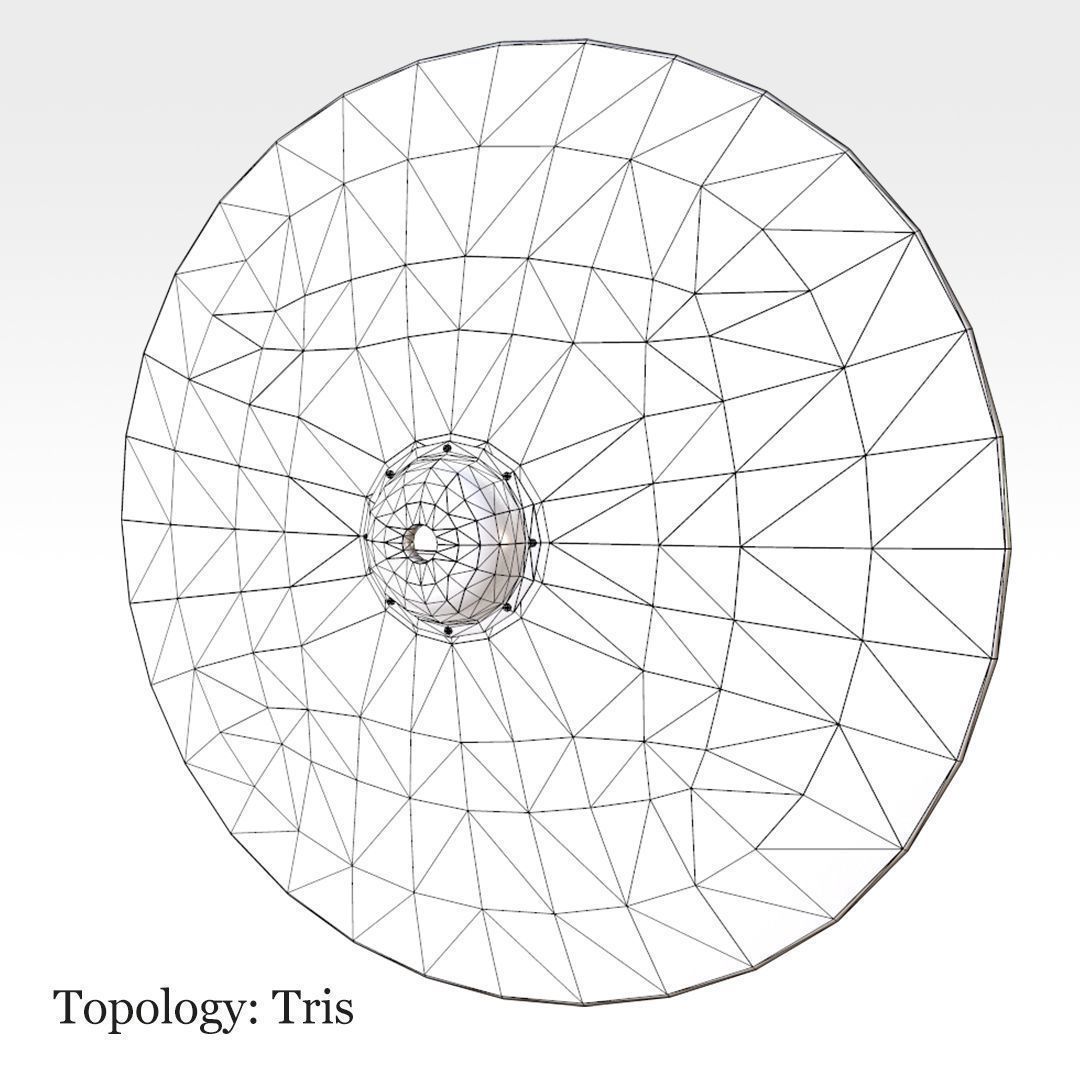 Targe viking shield Low-poly 3D model_8
