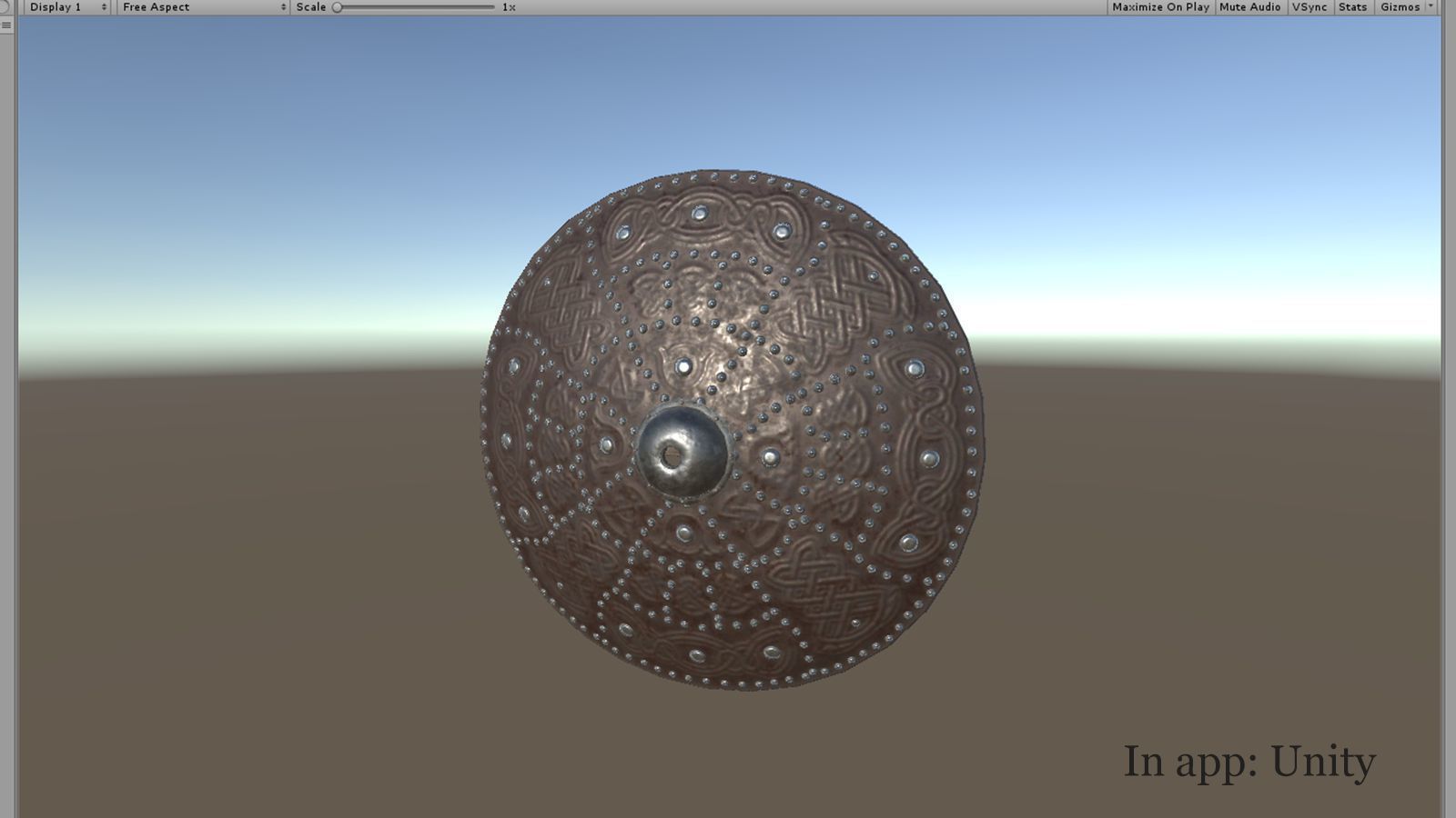 Targe viking shield Low-poly 3D model_11