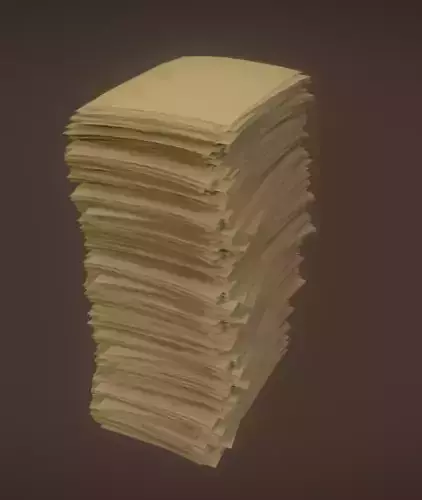 Paper Pile  Stack 3D model