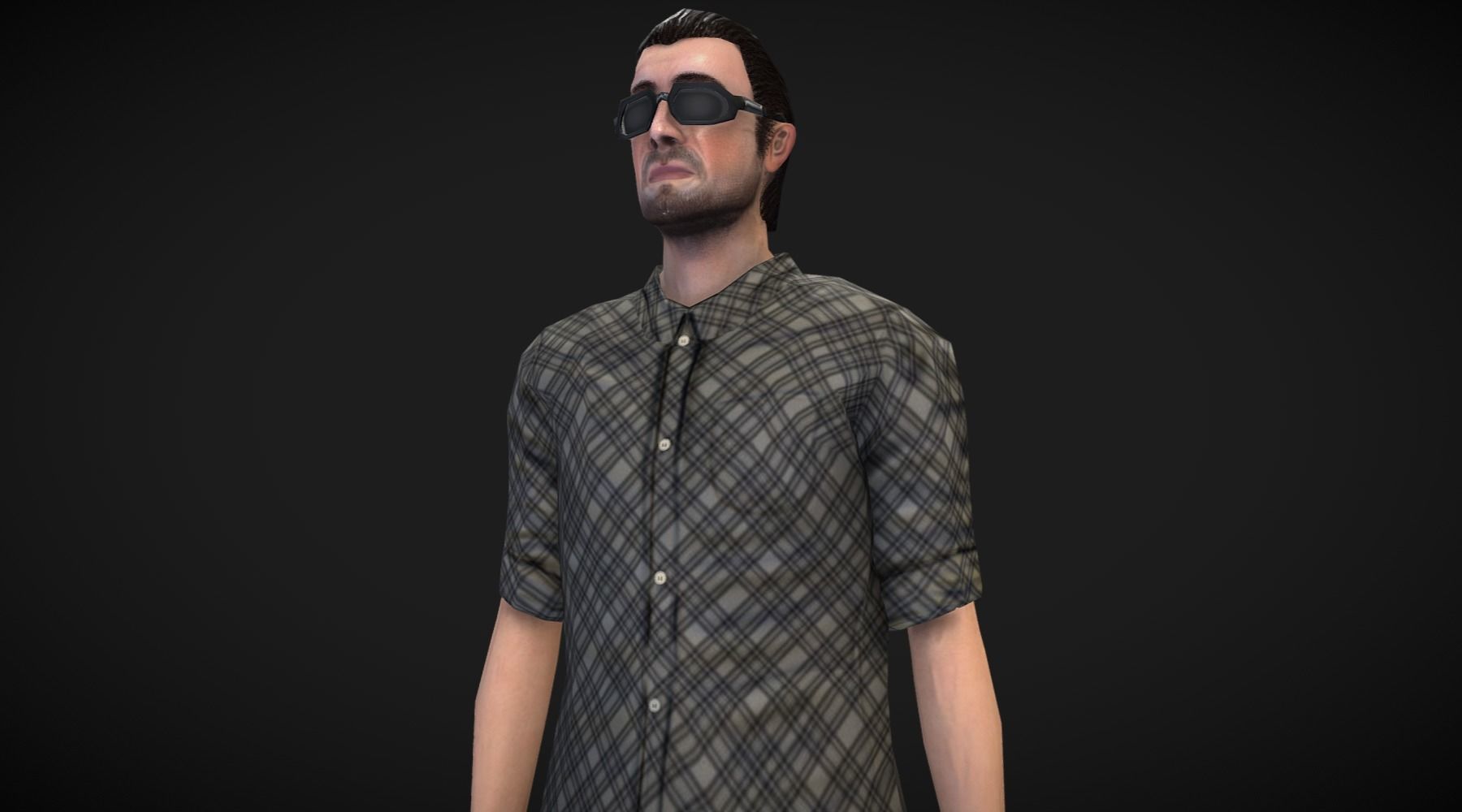 Male Character Animated Low-poly 3D model_17