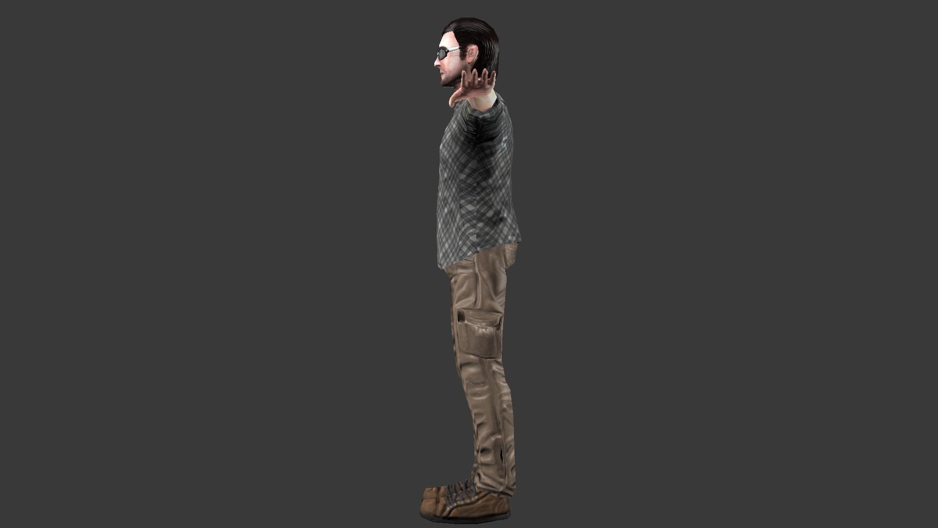 Male Character Animated Low-poly 3D model_29