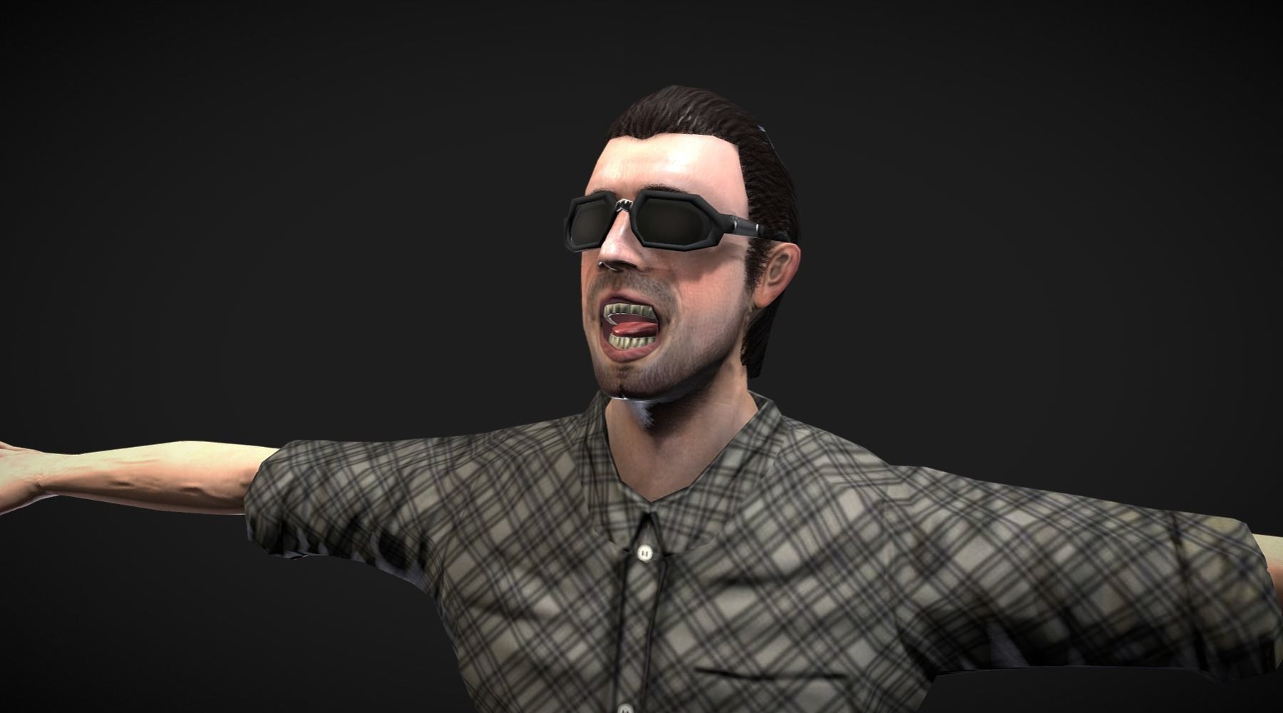 Male Character Animated Low-poly 3D model_58