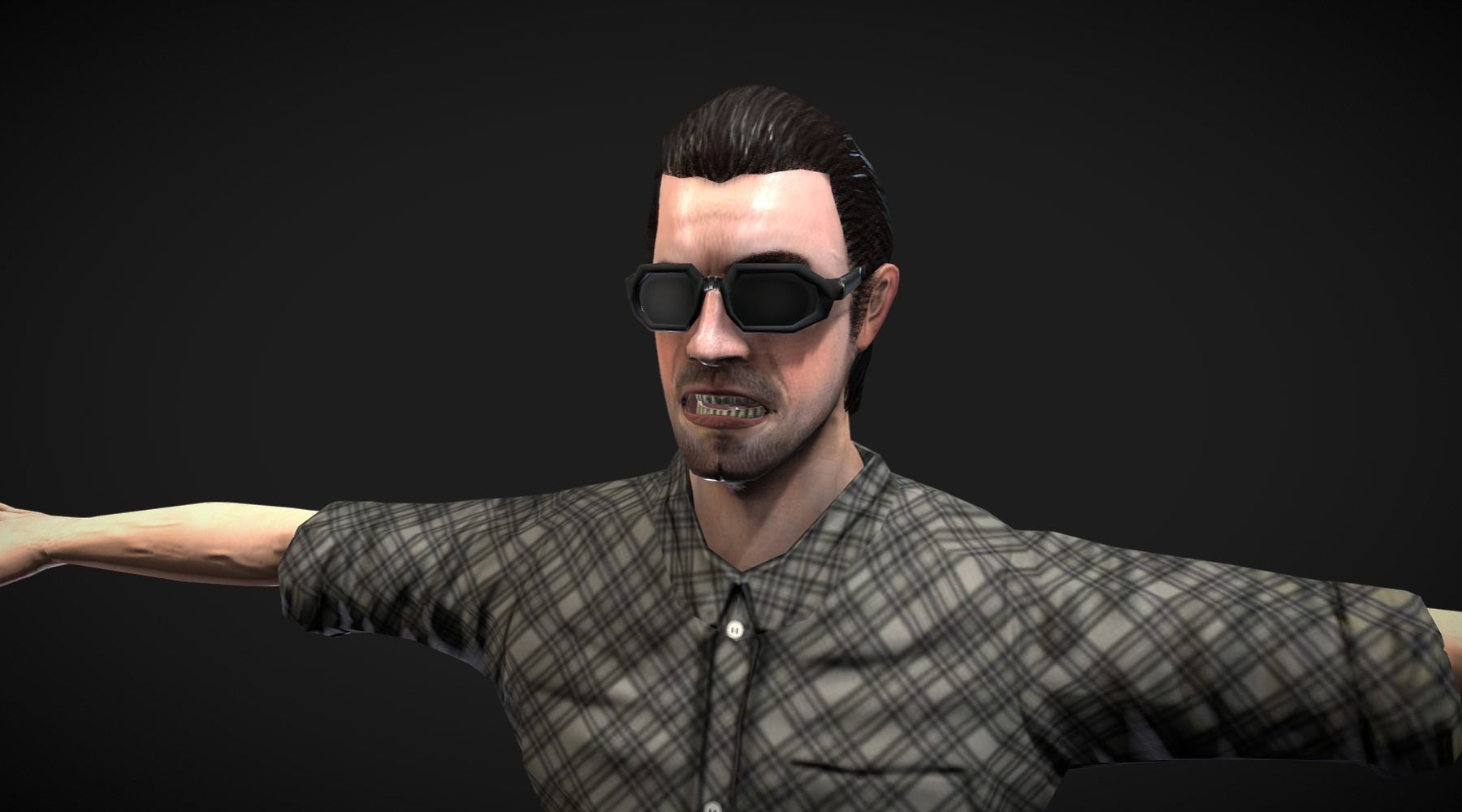 Male Character Animated Low-poly 3D model_54