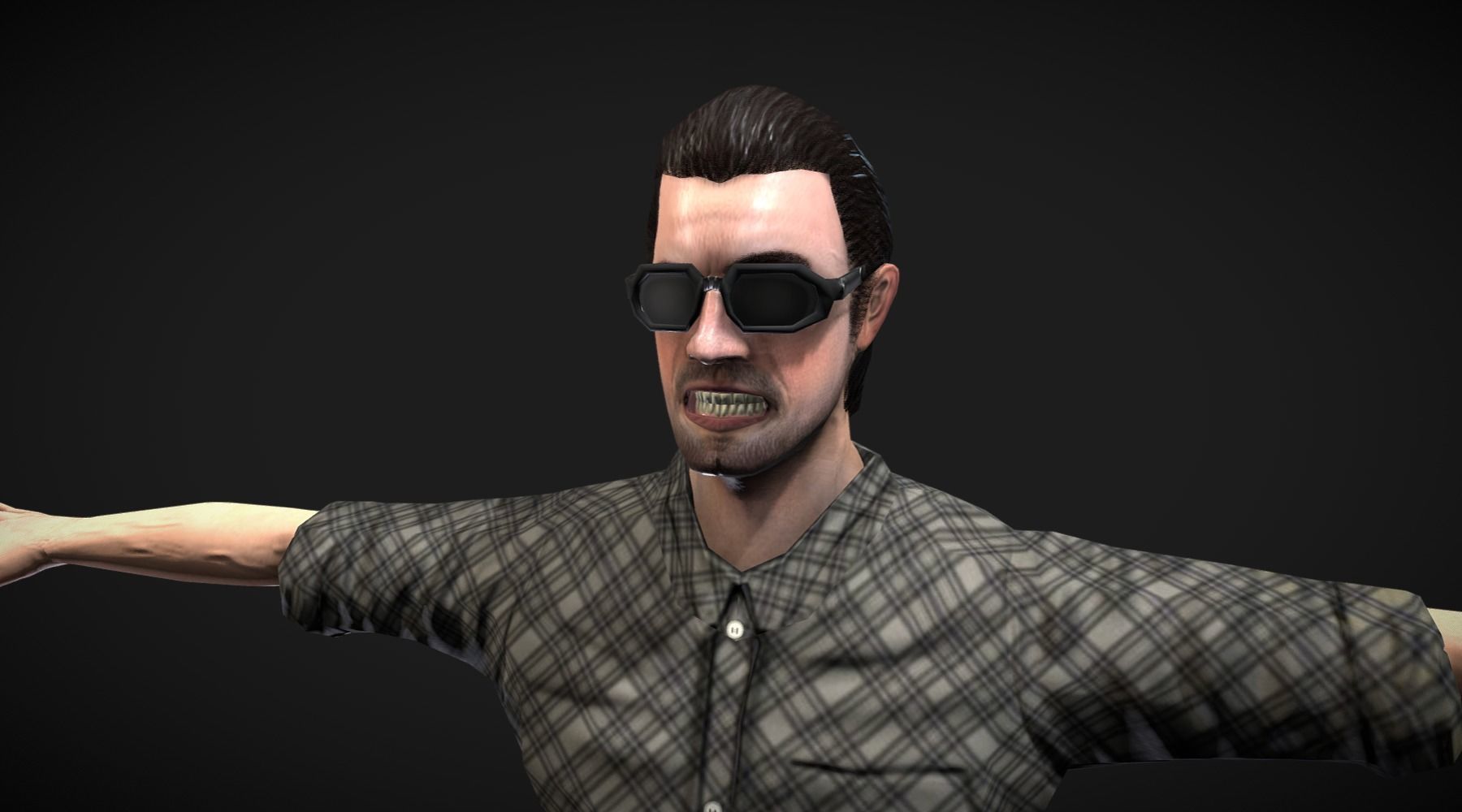 Male Character Animated Low-poly 3D model_52