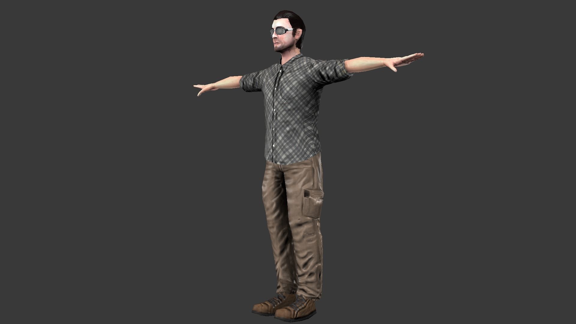 Male Character Animated Low-poly 3D model_28