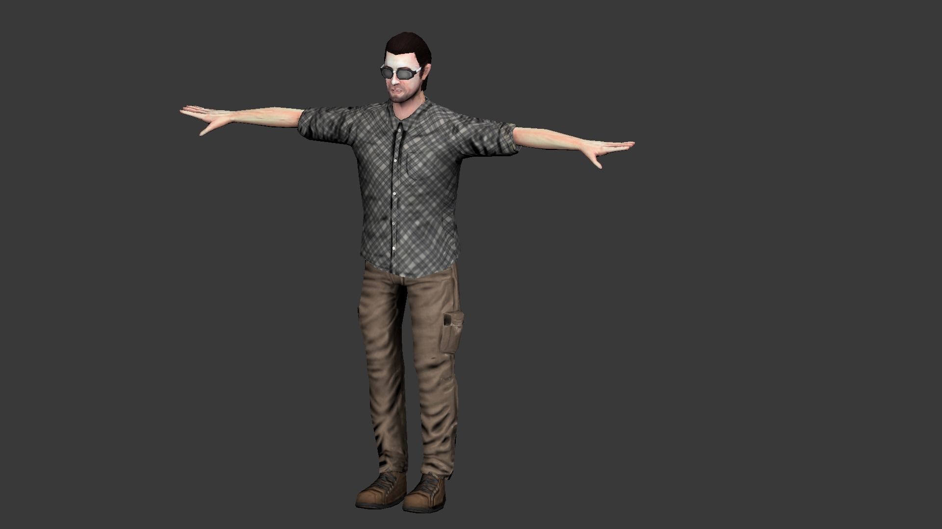 Male Character Animated Low-poly 3D model_26