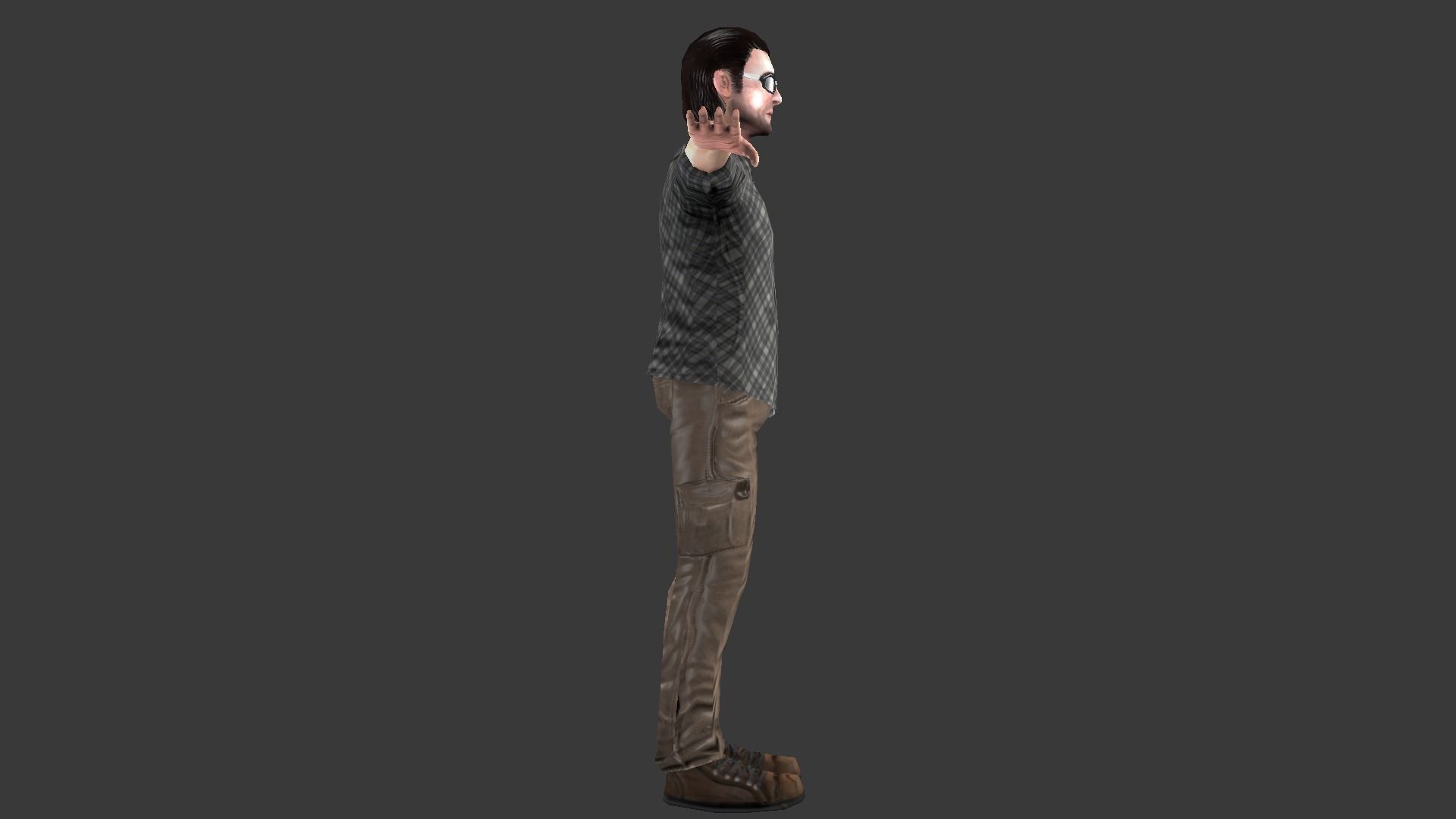 Male Character Animated Low-poly 3D model_33