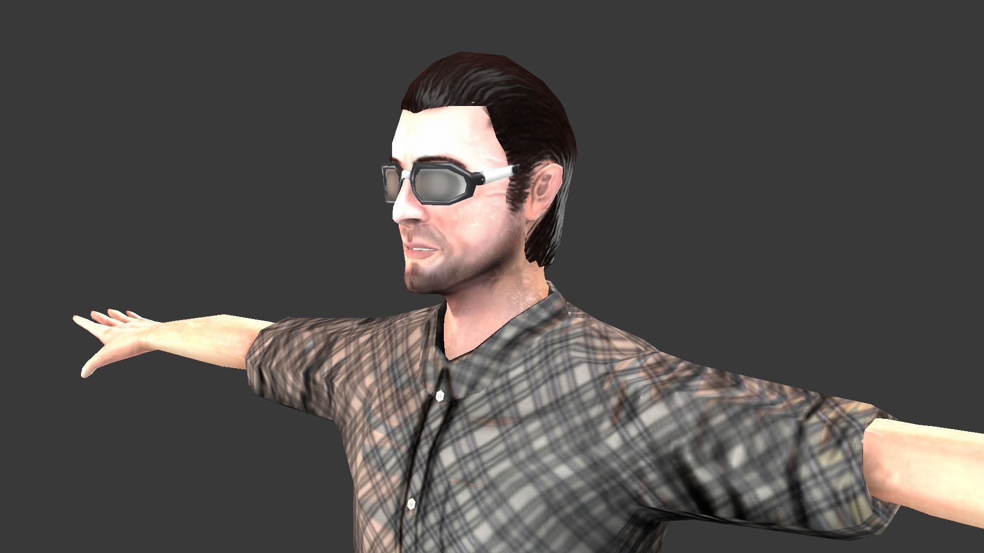 Male Character Animated Low-poly 3D model_45