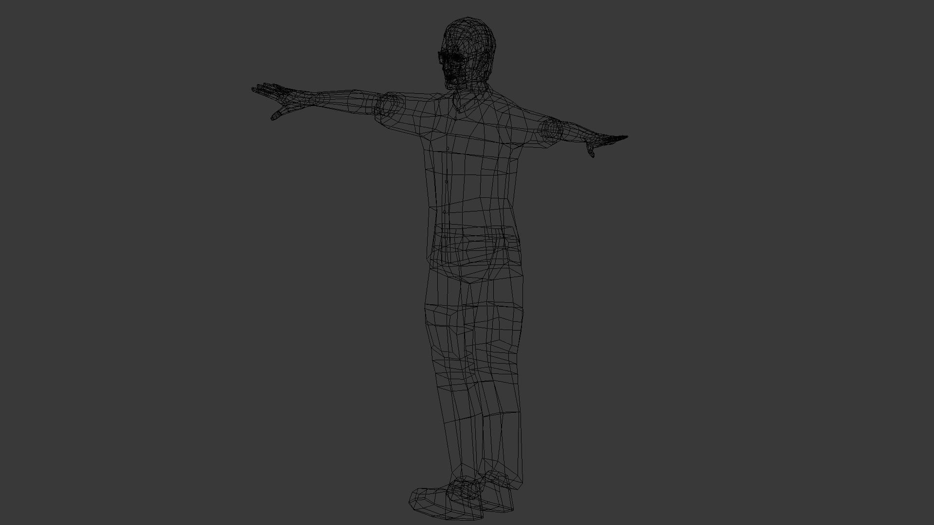 Male Character Animated Low-poly 3D model_39