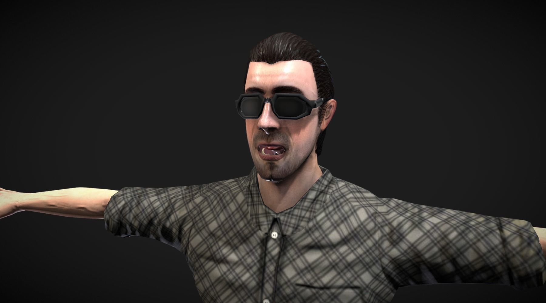 Male Character Animated Low-poly 3D model_56
