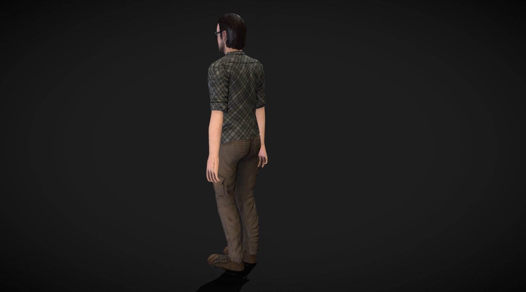 Male Character Animated Low-poly 3D model_3