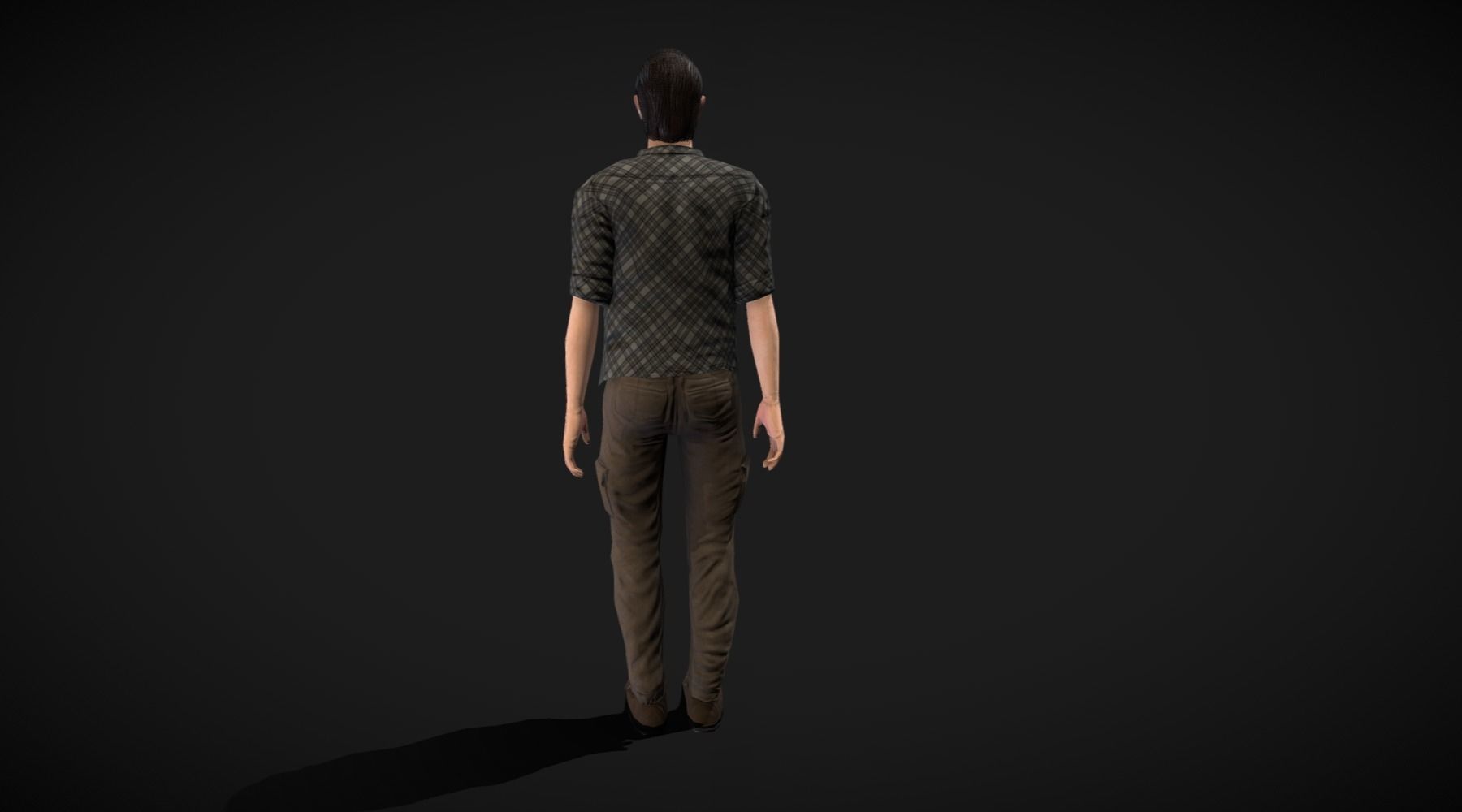 Male Character Animated Low-poly 3D model_4