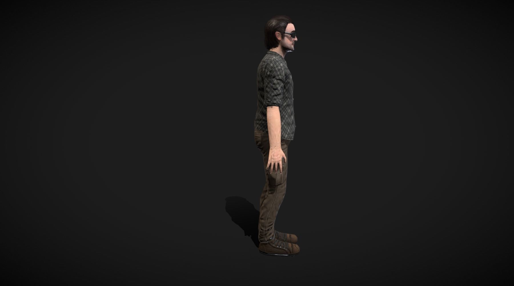 Male Character Animated Low-poly 3D model_6