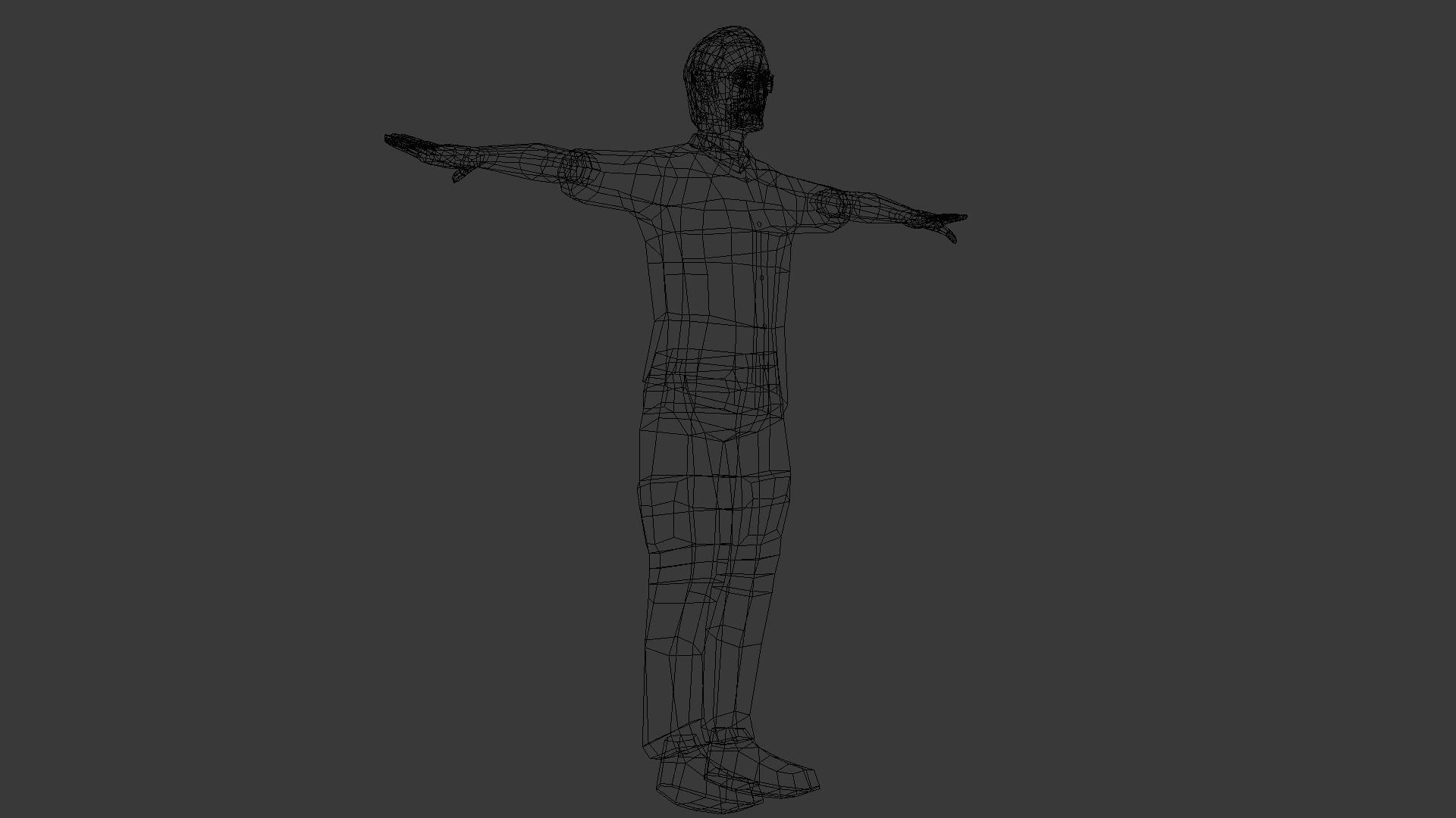 Male Character Animated Low-poly 3D model_43