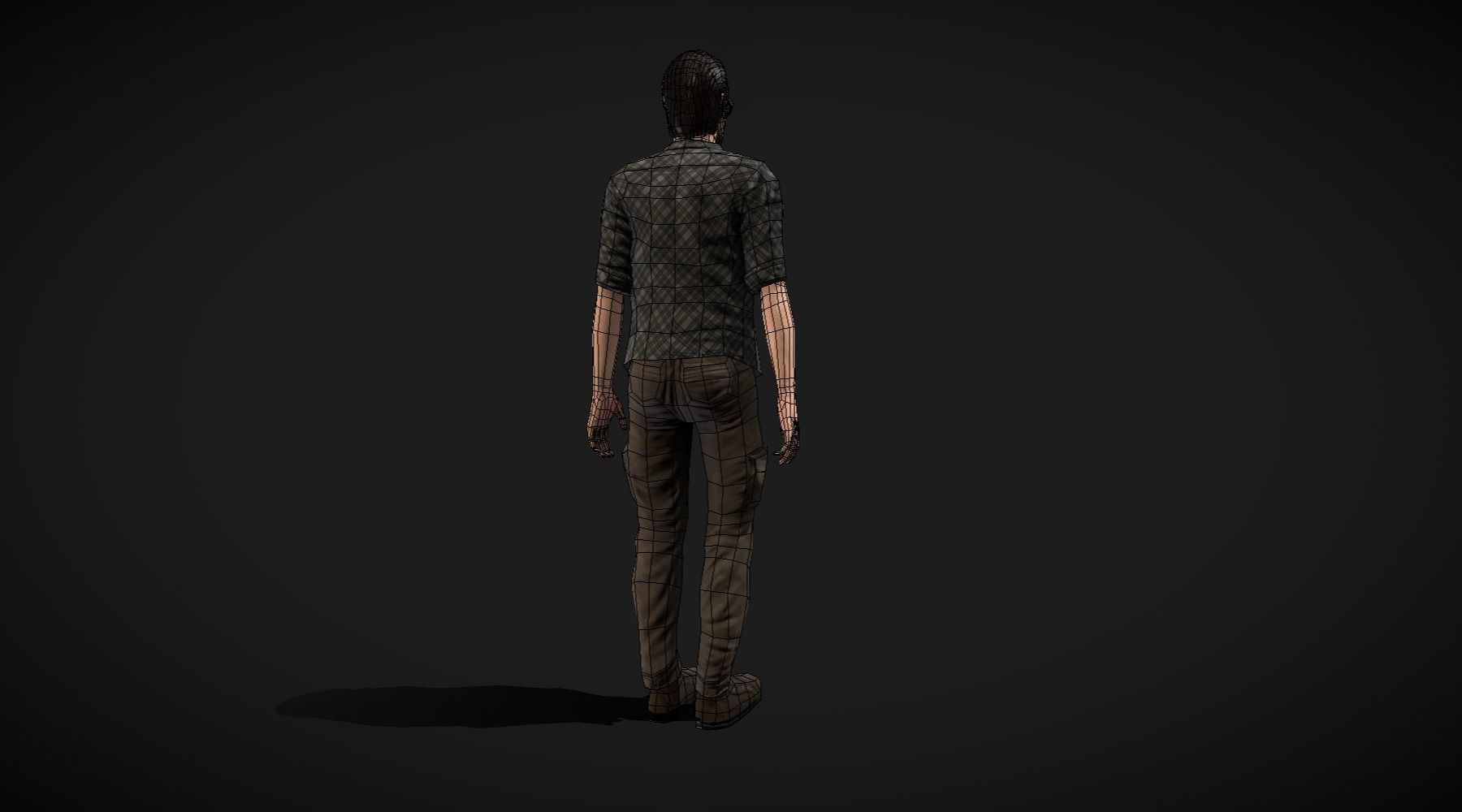 Male Character Animated Low-poly 3D model_13