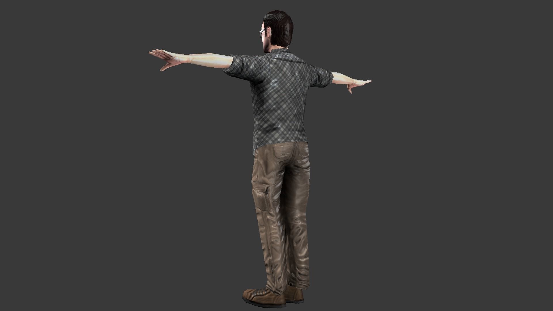 Male Character Animated Low-poly 3D model_30