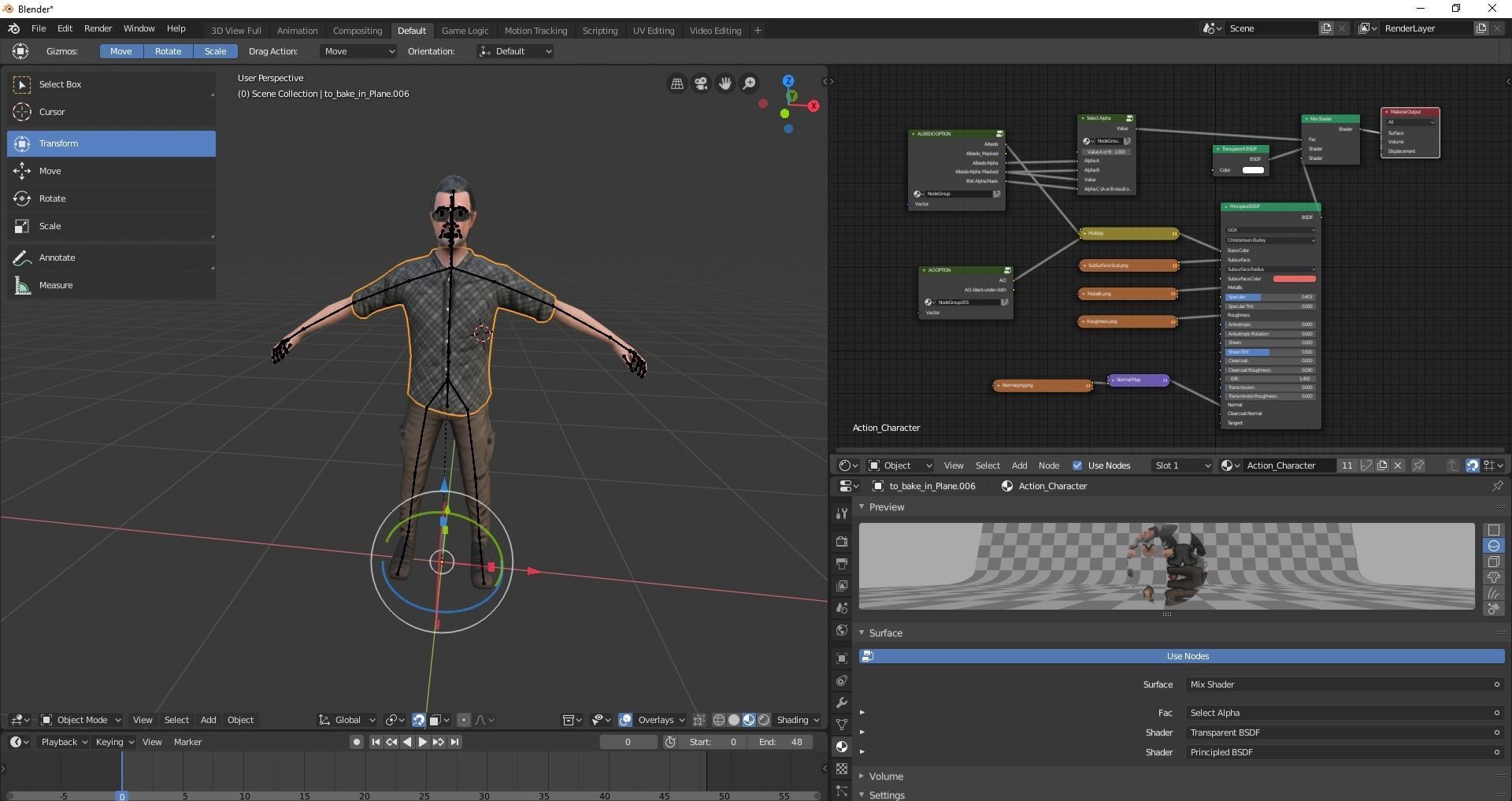 Male Character Animated Low-poly 3D model_61