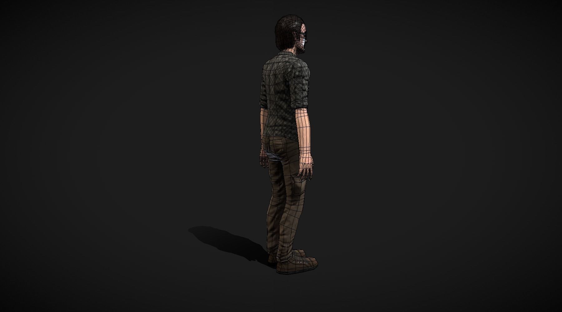 Male Character Animated Low-poly 3D model_14