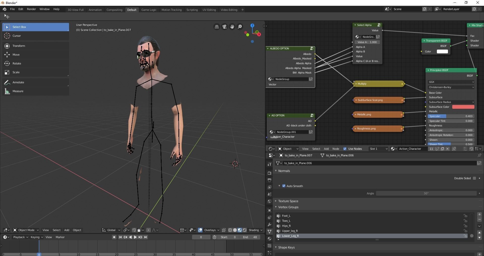 Male Character Animated Low-poly 3D model_62