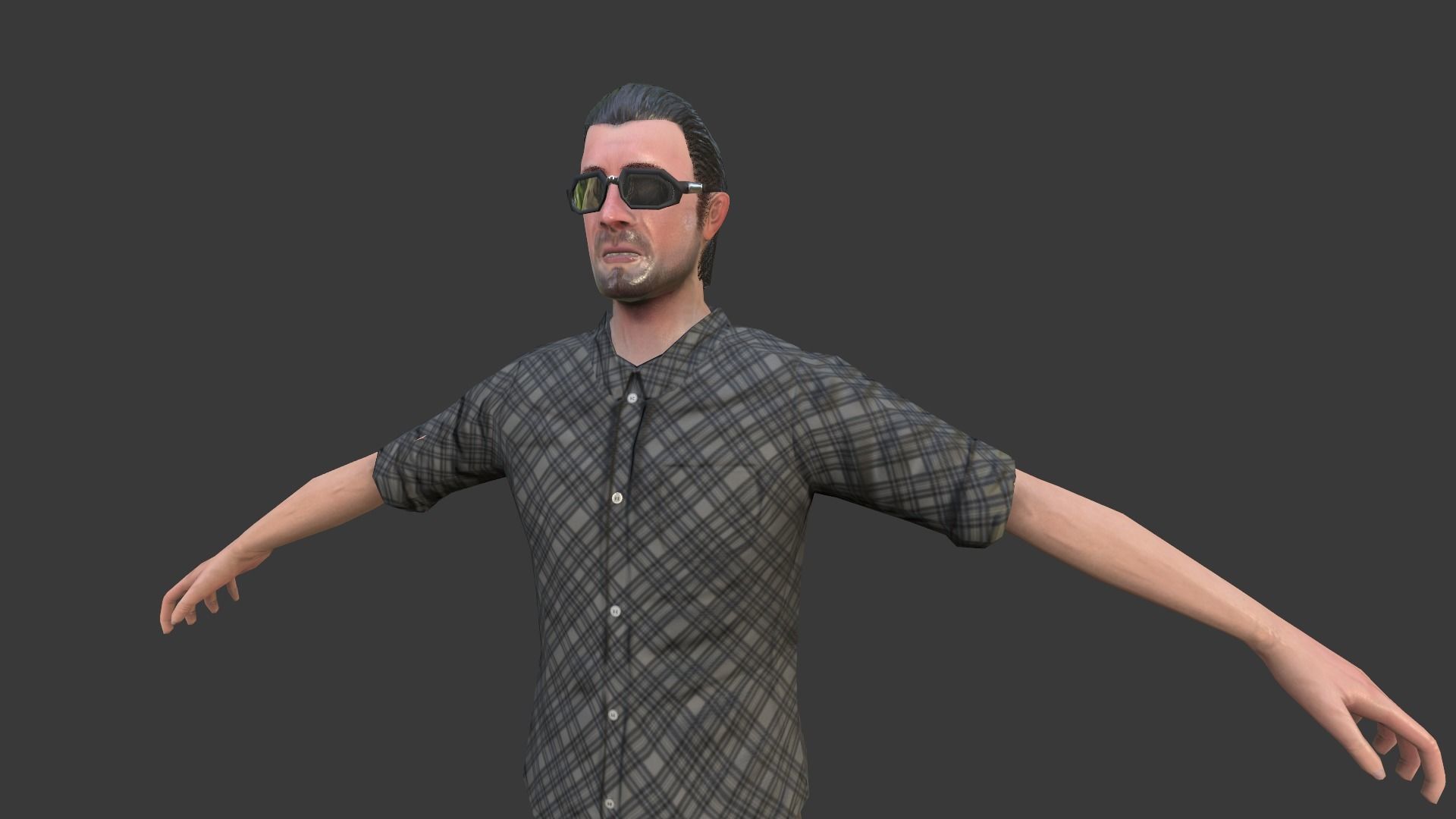 Male Character Animated Low-poly 3D model_24