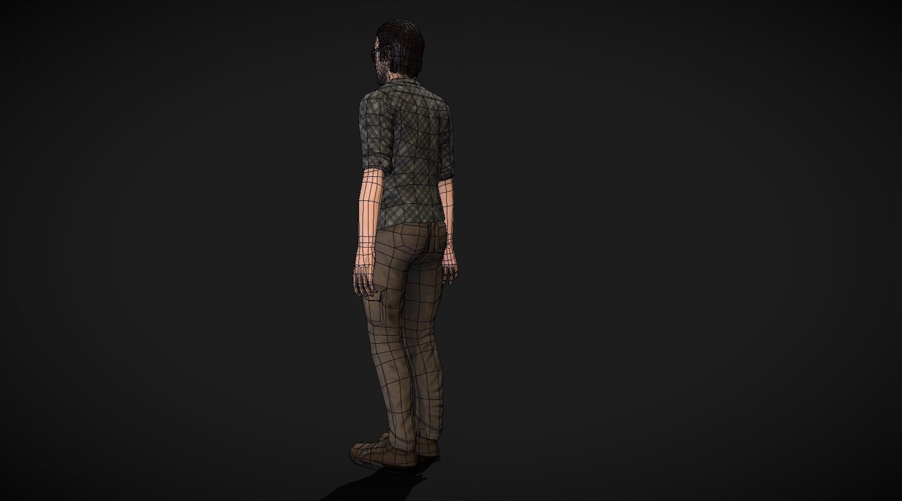 Male Character Animated Low-poly 3D model_11