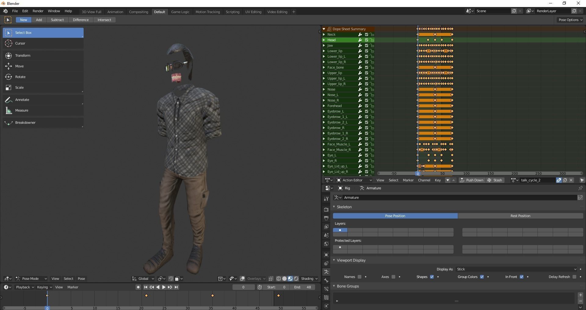 Male Character Animated Low-poly 3D model_59
